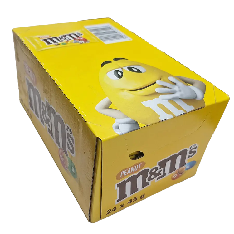 برای بزرگنمایی کلیک کنید اسمارتیز ام اند امز زرد مغزدار ۴۵ گرم باکس ۲۴ عددی m&m’s peanut
