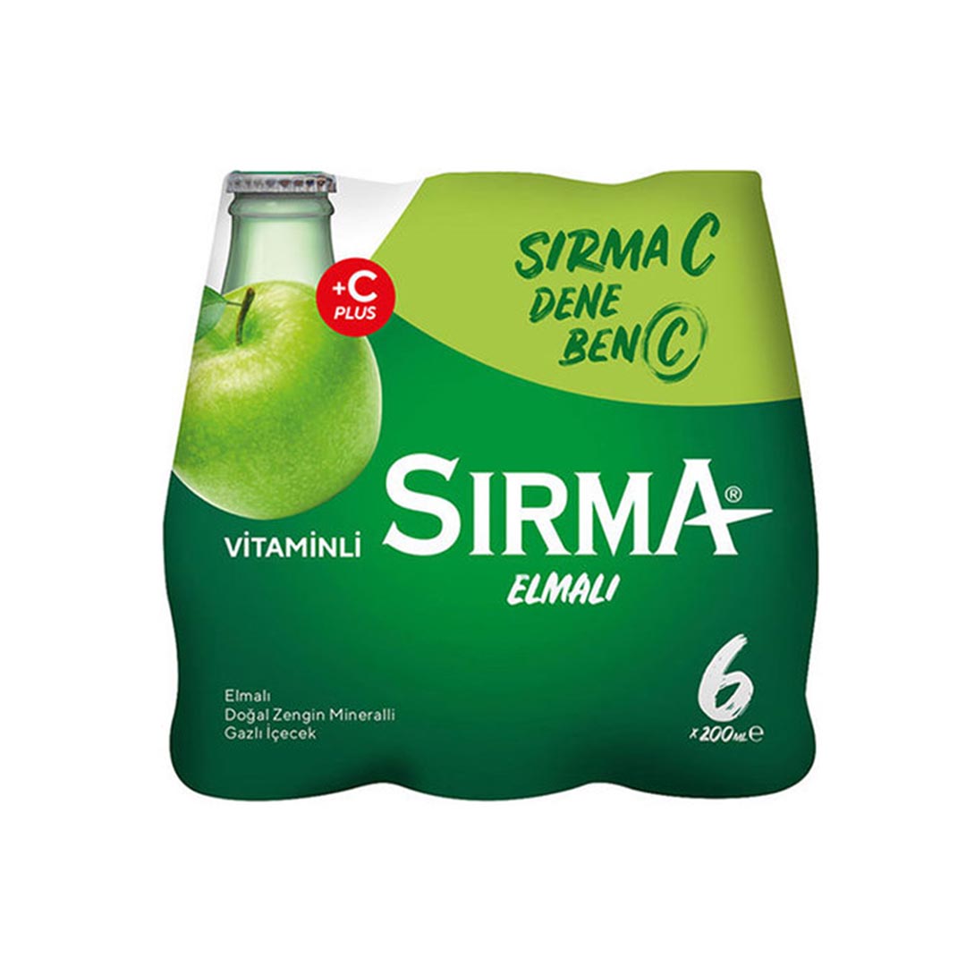 نوشیدنی 24 تایی ویتامینه با طعم سیب سیرما Sirma