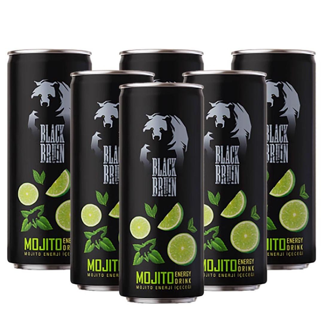 نوشیدنی 250 میلی انرژی زا بلک برن موهیتو 6 عددی Black bruin