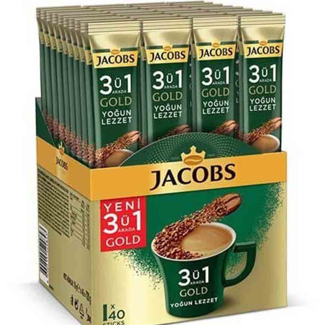 پودر قهوه 40 عددی فوری 3 در 1 جاکوبز گلد Jacobs Gold