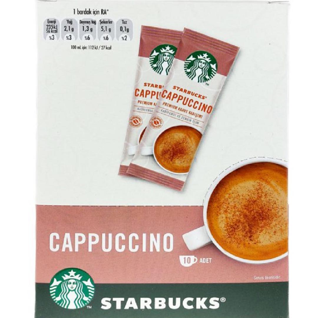 قهوه استارباکس طعم کاپوچینو ده عددی StarBacks