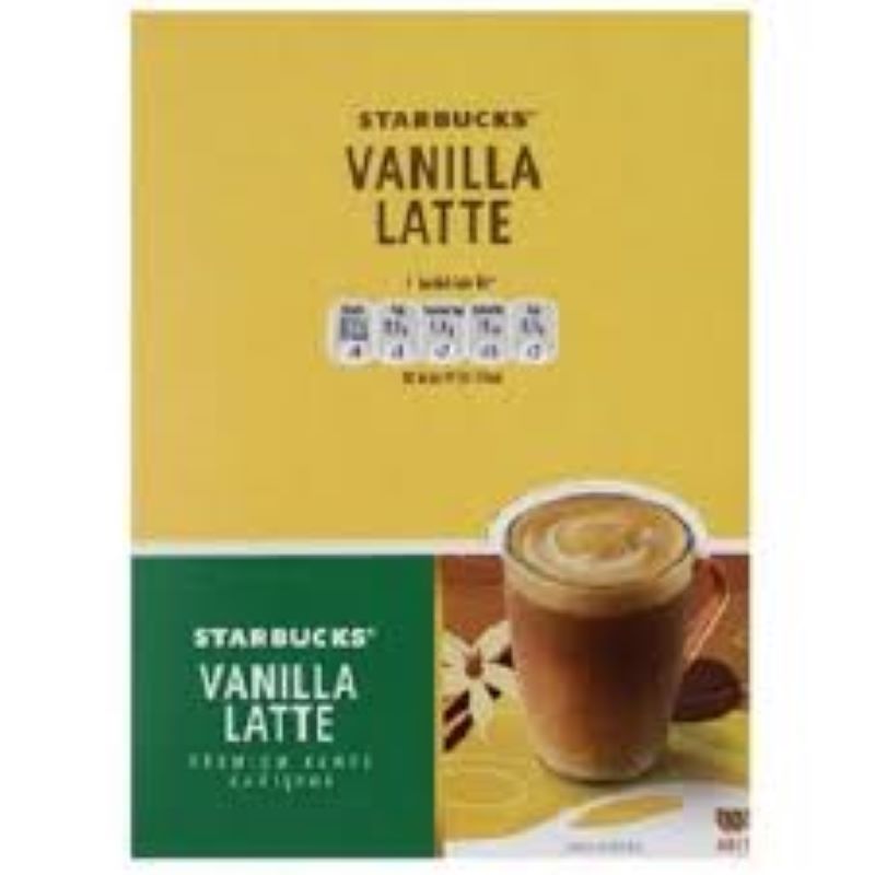 قهوه فوری استار باکس با طعم وانیل لاته 10 عددیSTARBUCKS