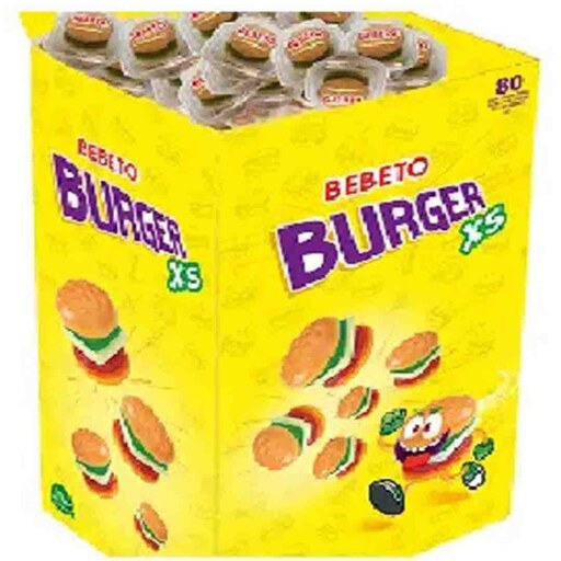 پاستیل مینی همبرگر 80 عددی ببتو Bebeto